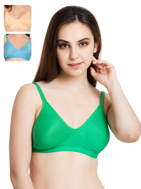 

Tweens Pack of 3 Medium-Coverage T-shirt Bras 265, Green