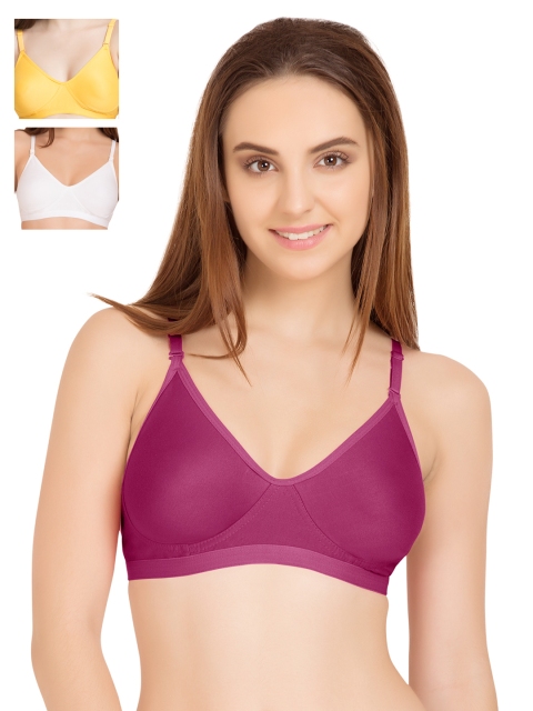 

Tweens Pack of 3 Full-Coverage T-shirt Bras 265, Burgundy