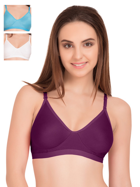 

Tweens Pack of 3 Full-Coverage T-shirt Bras 265, Blue