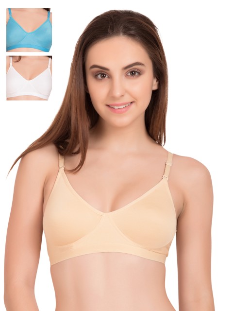 

Tweens Pack of 3 Full-Coverage T-shirt Bras 265, Blue