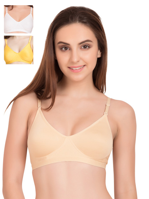 

Tweens Pack of 3 Full-Coverage T-shirt Bras 265, White