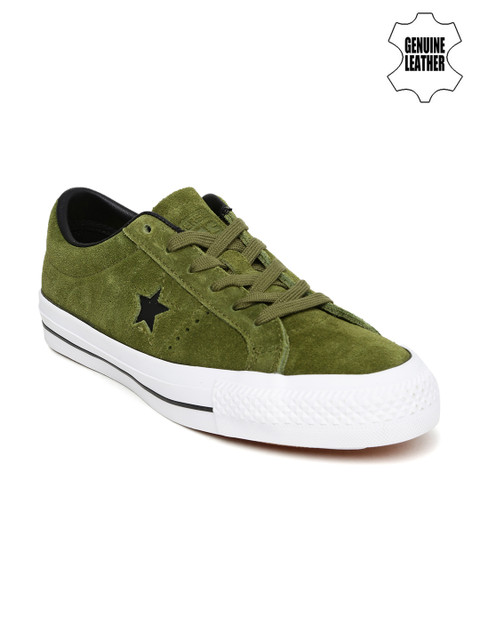 

Converse Unisex Green Suede Sneakers