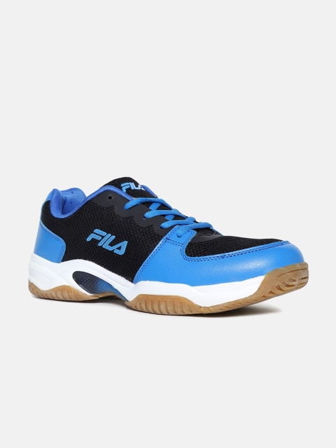 

FILA Men Blue & Black PU Running Shoes
