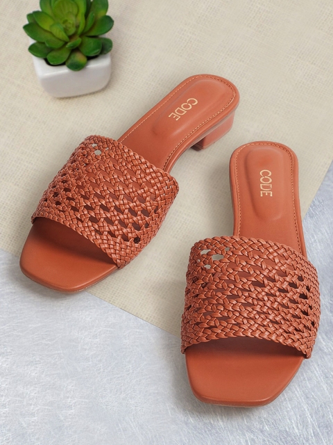 

CODE by Lifestyle Women Tan Textured Mules