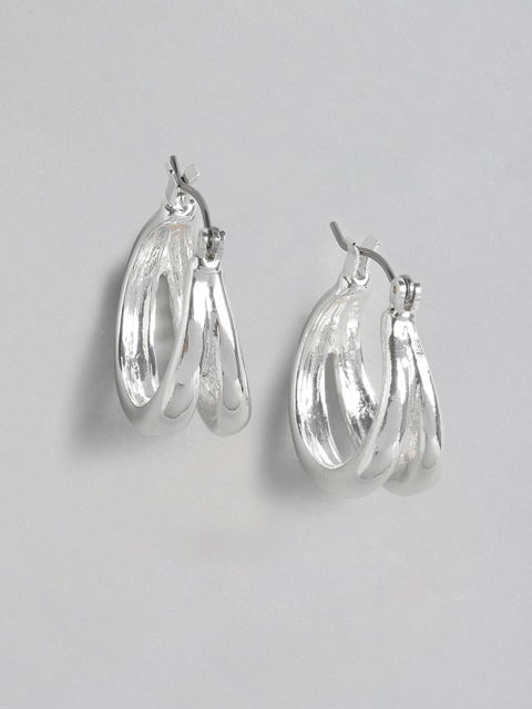 

Forever New Silver-Toned Circular Hoop Earrings