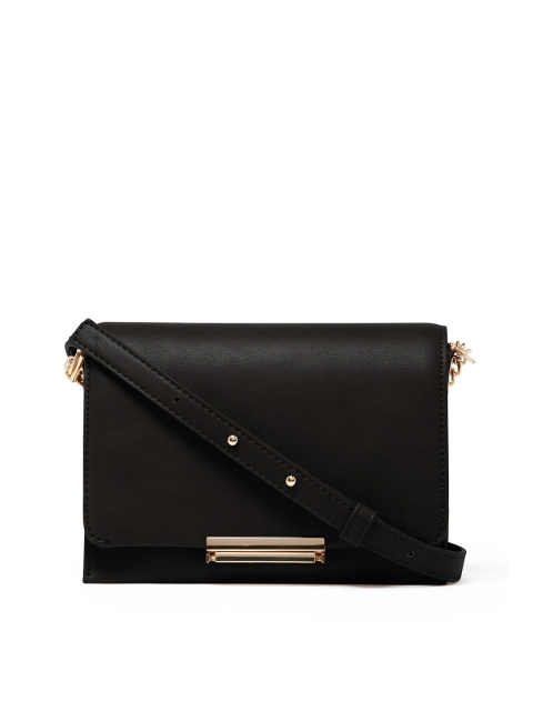 

Forever New Black Solid Sling Bag