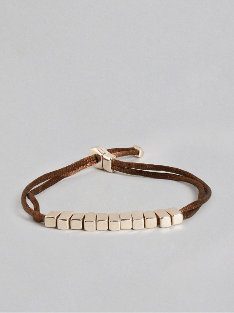 

Forever New Women Coffee Brown Rose Gold-Plated Bracelet