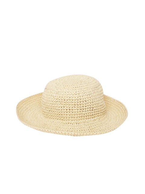 

Forever New Women Beige Basketweave Hailey Bucket Hat