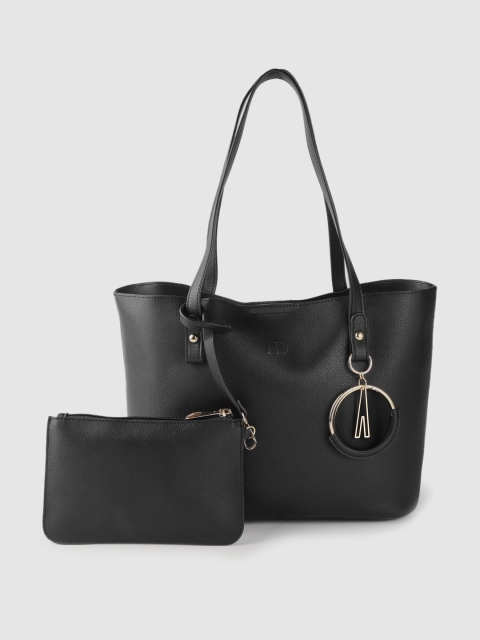 

AND Black Solid Shoulder Bag with Pouch
