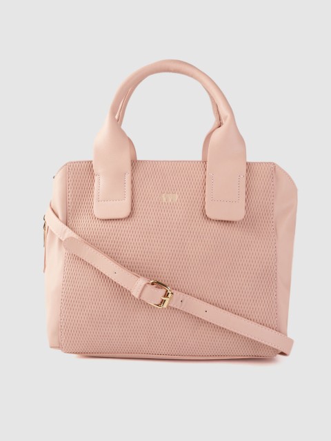 

AND Pink Textured Handheld Bag