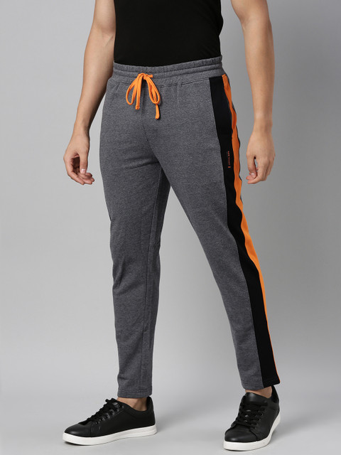 

The Indian Garage Co Men Charcoal Solid Track Pants