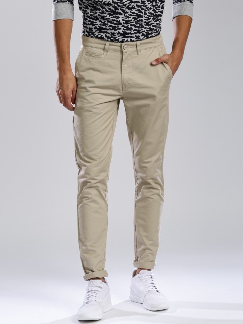 

HRX by Hrithik Roshan Men Beige Regular Fit Trousers