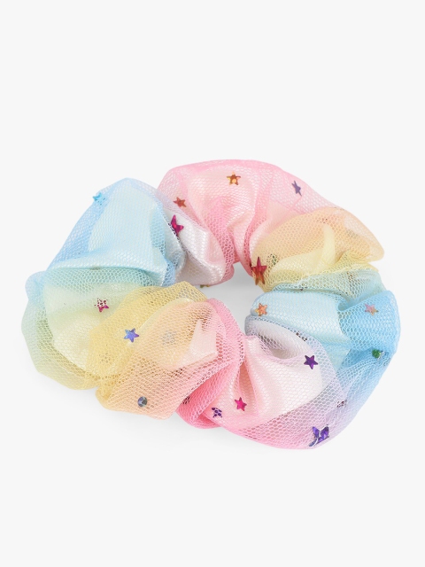 

Toniq Girls Multicoloured Lace Hair Scrunchie Rubber Band, Multi