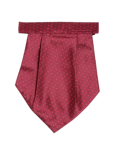 

Alvaro Castagnino Maroon Woven Design Cravat
