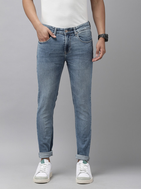 

SPYKAR Men Blue Super Skinny Fit Low-Rise Light Fade Stretchable Jeans