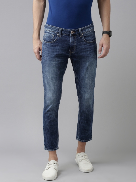 

SPYKAR Men Blue Kano Slim Fit Light Fade Cropped Stretchable Jeans