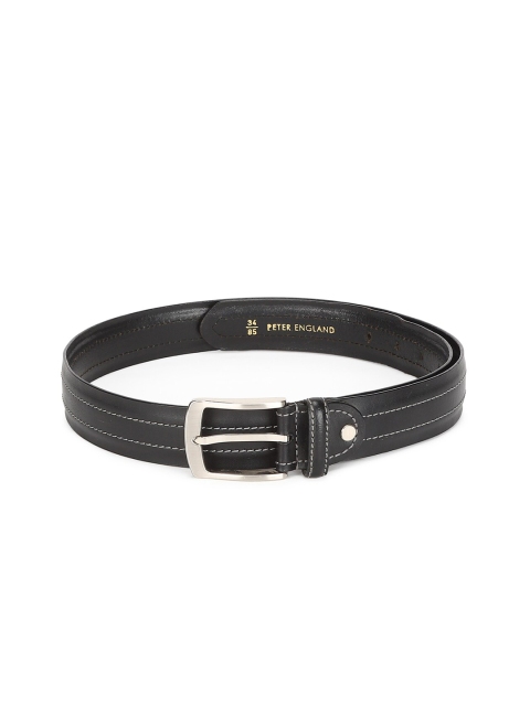 

Peter England Men Black Solid Belt