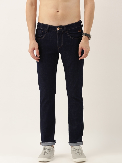 

Flying Machine Men Navy Blue Slim Tapared Micheal Fit Stretchable Jeans