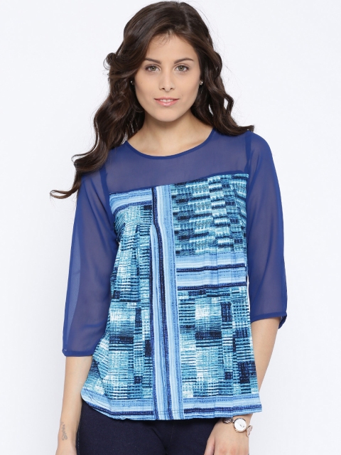 

AND by Anita Dongre Blue Printed Top