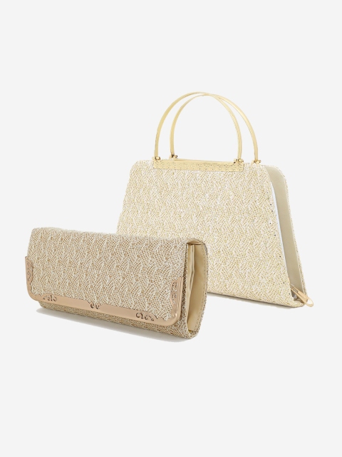 

Element Cart Set Of 2 Beige Embellished Purse Clutches