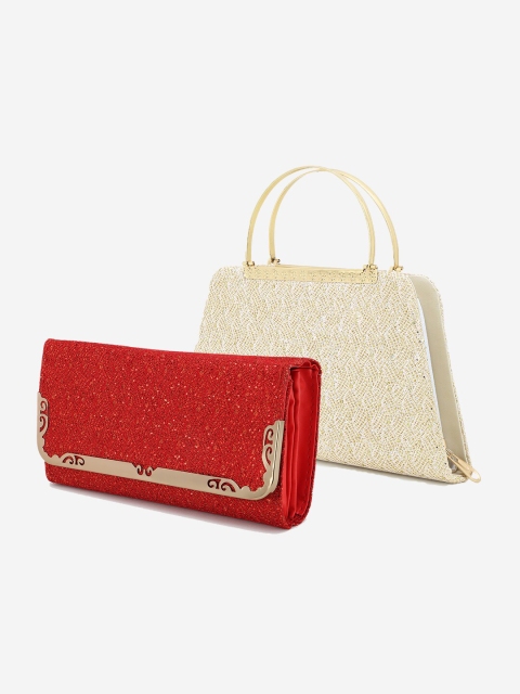

Element Cart Set Of 2 Embellished Clutch, Red