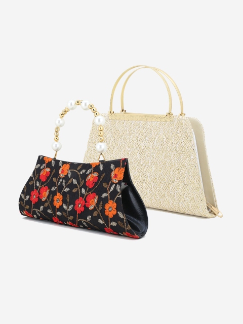 

Element Cart Pack Of 2 Textured Purse Clutches, Beige