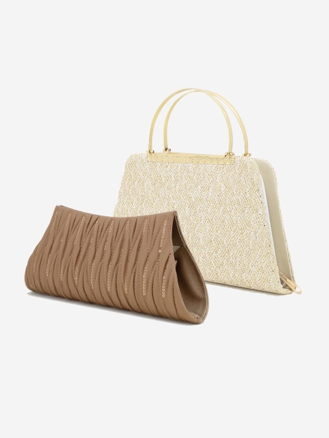 

Element Cart Pack Of 2 Textured Purse Clutches, Beige
