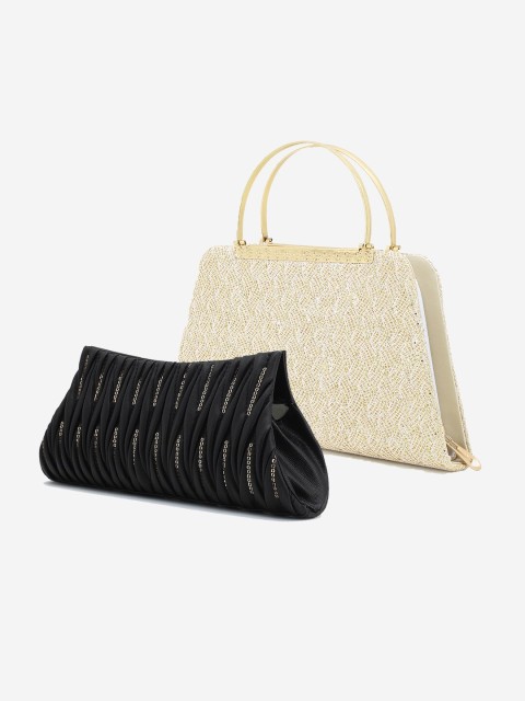 

Element Cart Set of 2 Textured Purse Clutches, Black