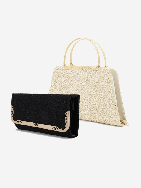 

Element Cart Set of 2 Textured Purse Clutches, Gold