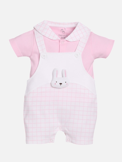 

BABY GO Kids Pink Dungarees With Tshirt