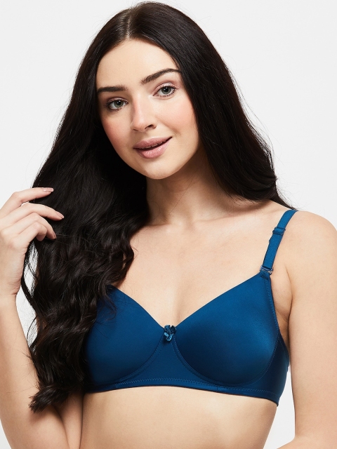 

max Navy Blue Solid Non-Wired Lightly Padded Everyday Bra SU21PDNW02TEAL