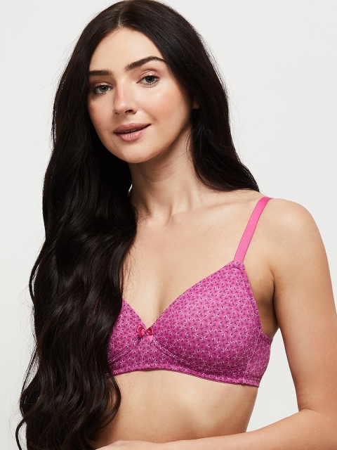 

max Printed Non-Wired Lightly Padded Everyday Bra SU21PDNW08FUCHSIA, Fuchsia