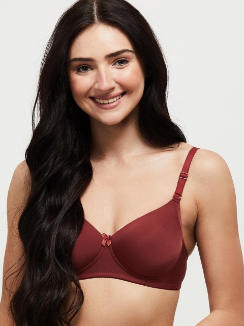 

max Maroon Solid Non-Wired Lightly Padded Everyday Bra SU21PDNW02ARUBY