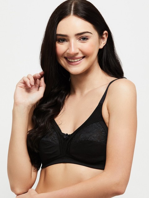 

max Black Solid Non-Wired Non Padded Everyday Bra SP21FSBBLACK