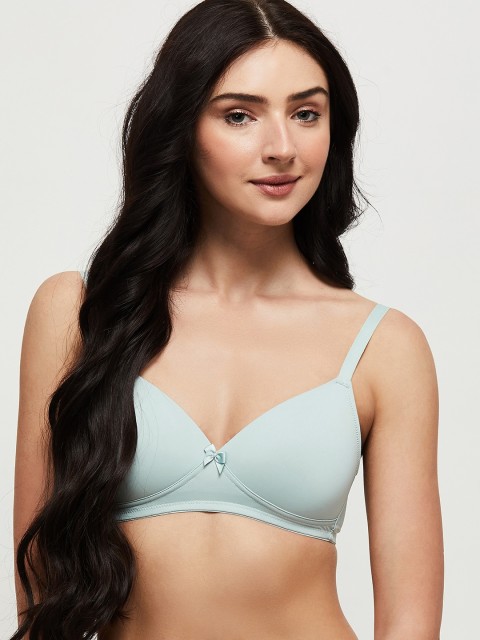 

max Blue Solid Underwired Lightly Padded Everyday Bra