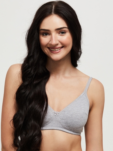 

max Grey Melange Solid Non-Wired Non Padded Everyday Bra