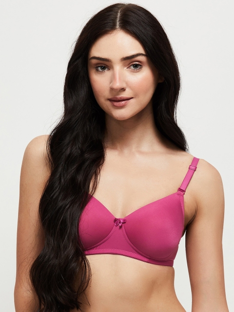 

max Fuchsia Solid Non-Wired Lightly Padded Everyday Bra SU21PDNW02FUCHSIA