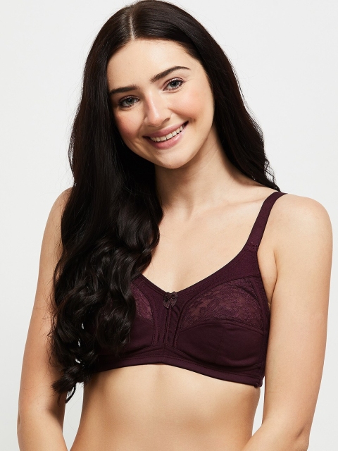 

max Burgundy Lace Underwired Non Padded Everyday Bra SP21FSBWINE