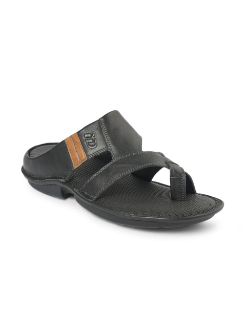 

ID Men Black Leather Comfort Sandals