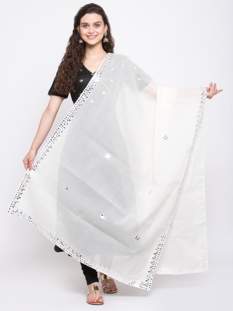 

studio rasa Women Off White Embroidered