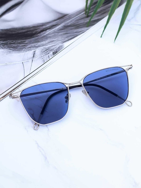 

Bellofox Unisex Blue Lens & Silver-Toned Square Sunglasses C-S1613-Blue