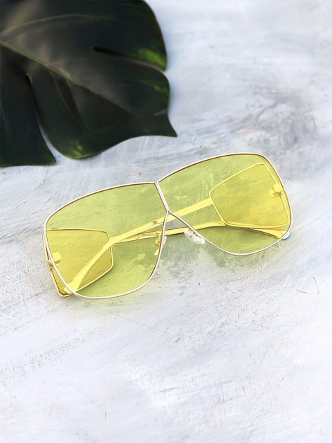 

Bellofox Unisex Yellow Lens & Gold-Toned Shield Sunglasses C-S1627-Yellow