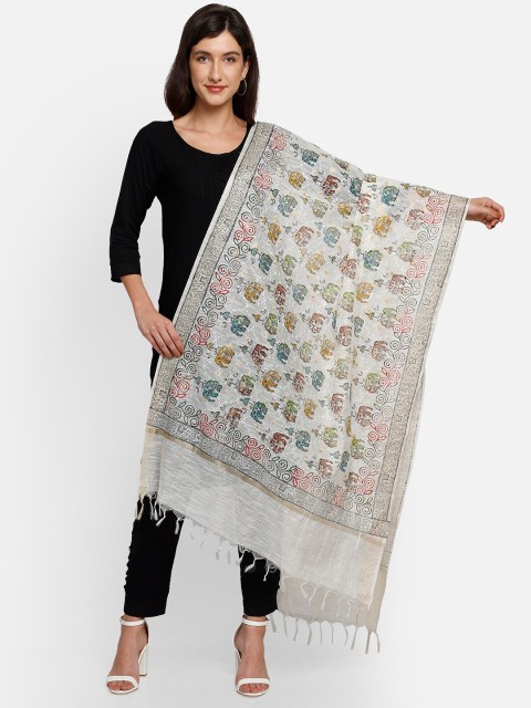 

amraoo Multicoloured Printed Cotton Dupatta, Multi