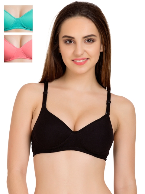 

Tweens Pack of 3 Medium-Coverage T-shirt Bras 1301, Black