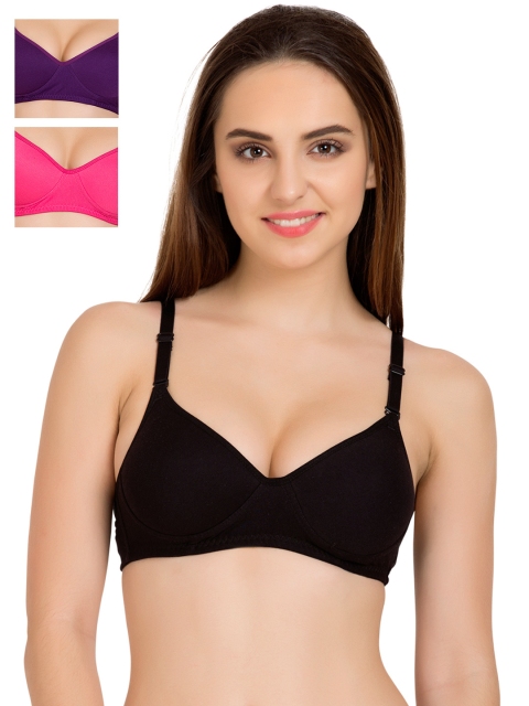 

Tweens Pack of 3 Medium-Coverage T-shirt Bras 1301, Black