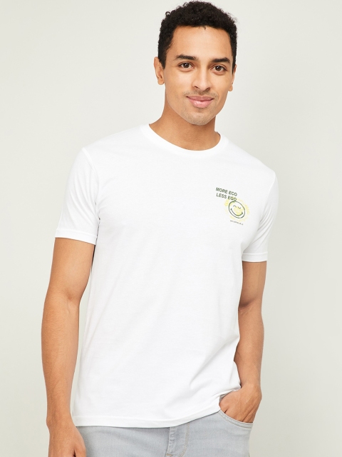 

SmileyWorld Mens white Cotton T-shirt