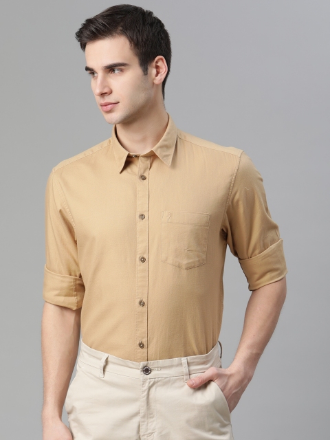 

Indian Terrain Men Beige Skinny Fit Pure Cotton Formal Shirt