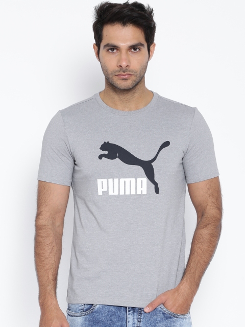 

PUMA Grey Melange Printed T-shirt