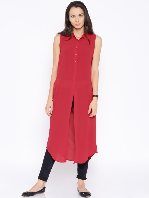 

Tokyo Talkies Red Polyester Maxi Top