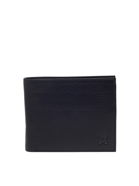 

MERECER MELHOR Men Black Textured Two Fold Leather Wallet